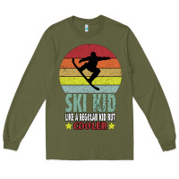Army Green ski kid like a regular kid but coolers Long Sleeve Tee - Bettercallsaul