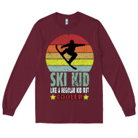 Burgundy ski kid like a regular kid but coolers Long Sleeve Tee - Bettercallsaul