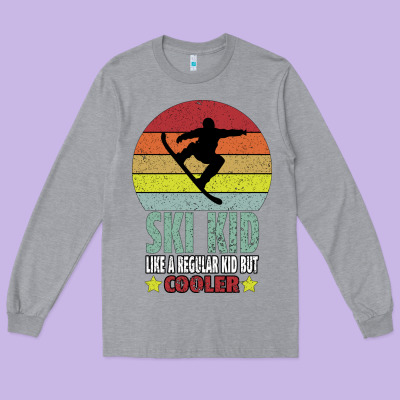 Ski Kid Like A Regular Kid But Coolers Long Sleeve Tee Designed By Bettercallsaul