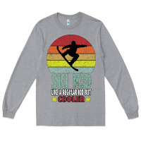 Heather Grey ski kid like a regular kid but coolers Long Sleeve Tee - Bettercallsaul