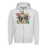 Dove Grey Egg crusher monster truck Zipper Hoodie - CowGirlArtShop