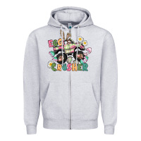 Heather Grey Egg crusher monster truck Zipper Hoodie - CowGirlArtShop