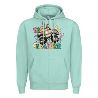 Seafoam Egg crusher monster truck Zipper Hoodie - CowGirlArtShop