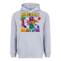 Heather Grey Neurodiversity Is Beautiful Heavyweight Hoodie - FaDigitalArtStudio