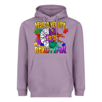 Lavender Neurodiversity Is Beautiful Heavyweight Hoodie - FaDigitalArtStudio