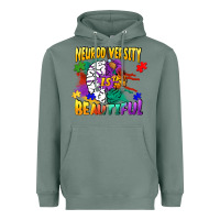 Sage Neurodiversity Is Beautiful Heavyweight Hoodie - FaDigitalArtStudio