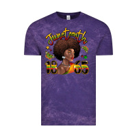 Cloud Purple juneteenth 1865 black woman Vintage Tee - LillyAllenDesigns