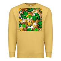 Antique Gold St. Patricks day hat digital paper Premium Sweatshirt - BundleAndBundleShop