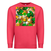 Cardinal St. Patricks day hat digital paper Premium Sweatshirt - BundleAndBundleShop