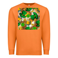 Carrot St. Patricks day hat digital paper Premium Sweatshirt - BundleAndBundleShop