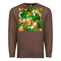 Chestnut St. Patricks day hat digital paper Premium Sweatshirt - BundleAndBundleShop
