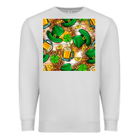 Dove Grey St. Patricks day hat digital paper Premium Sweatshirt - BundleAndBundleShop