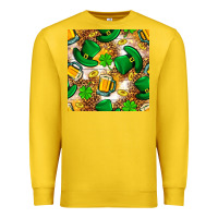 Lemon St. Patricks day hat digital paper Premium Sweatshirt - BundleAndBundleShop