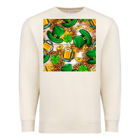 Sandshell St. Patricks day hat digital paper Premium Sweatshirt - BundleAndBundleShop