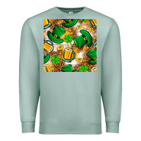 Seafoam St. Patricks day hat digital paper Premium Sweatshirt - BundleAndBundleShop