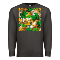 Smoke St. Patricks day hat digital paper Premium Sweatshirt - BundleAndBundleShop