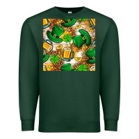 Sports Green St. Patricks day hat digital paper Premium Sweatshirt - BundleAndBundleShop