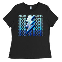 Black mom of both boys Ladies Tee - MaliasSmallBusiness