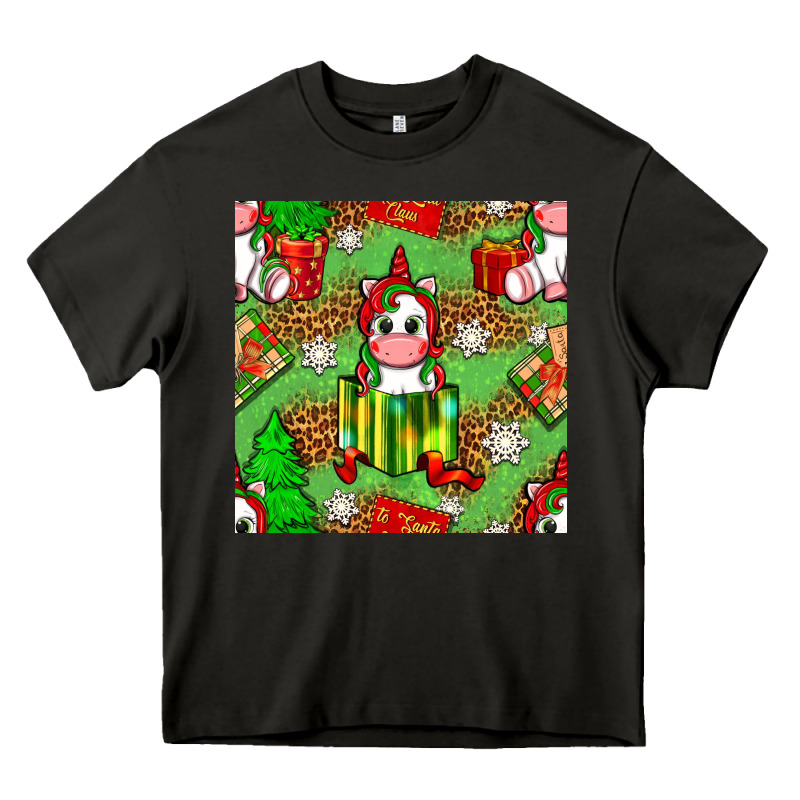 Christmas Unicorn And Gift Box Heavy Core Tee by NancyCooperArtShop | Teevron