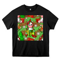 Black Christmas unicorn and gift box Heavy Core Tee - NancyCooperArtShop