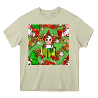 Mossy Christmas unicorn and gift box Heavy Core Tee - NancyCooperArtShop