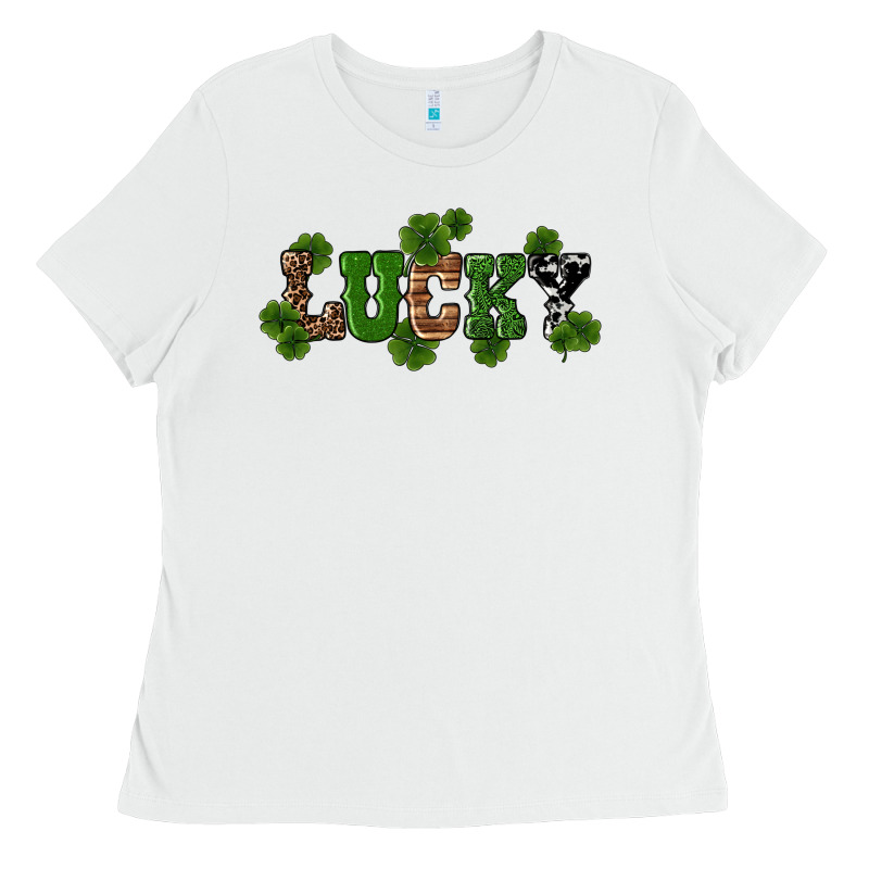St Patricks Day Lucky Shamrock Ladies Tee by RanaPortraitStore | Teevron