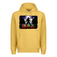 Antique Gold bigfoot believe christmas Premium Hoodie - FaDigitalArtStudio