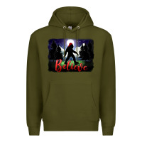 Army Green bigfoot believe christmas Premium Hoodie - FaDigitalArtStudio