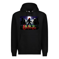 Black bigfoot believe christmas Premium Hoodie - FaDigitalArtStudio