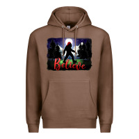Chestnut bigfoot believe christmas Premium Hoodie - FaDigitalArtStudio