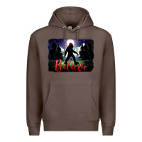 Coffee bigfoot believe christmas Premium Hoodie - FaDigitalArtStudio