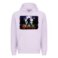 Lilac bigfoot believe christmas Premium Hoodie - FaDigitalArtStudio