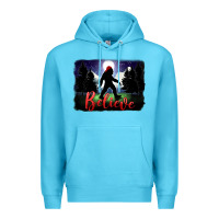 Ocean Blue bigfoot believe christmas Premium Hoodie - FaDigitalArtStudio