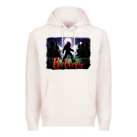 Pale Pink bigfoot believe christmas Premium Hoodie - FaDigitalArtStudio