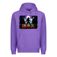 Purple bigfoot believe christmas Premium Hoodie - FaDigitalArtStudio