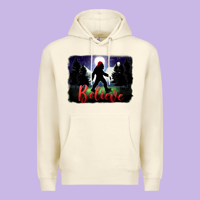 Bigfoot Believe Christmas Premium Hoodie Designed By Fadigitalartstudio