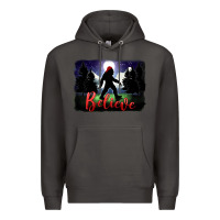 Smoke bigfoot believe christmas Premium Hoodie - FaDigitalArtStudio