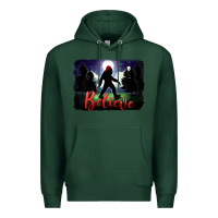Sports Green bigfoot believe christmas Premium Hoodie - FaDigitalArtStudio