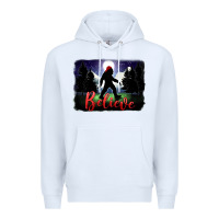 White bigfoot believe christmas Premium Hoodie - FaDigitalArtStudio