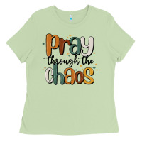 Matcha pray throthe chaos Ladies Tee - MaliasSmallBusiness