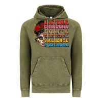 Vintage Olive mexican sugar skull latina chingona bonita Vintage Hoodie - LillyAllenDesigns