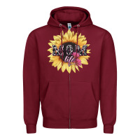 Burgundy Mom life sunflower mother's day Zipper Hoodie - HowdyJamesFarm