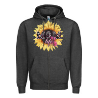 Charcoal Heather Mom life sunflower mother's day Zipper Hoodie - HowdyJamesFarm