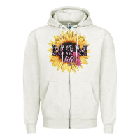 Oatmeal Heather Mom life sunflower mother's day Zipper Hoodie - HowdyJamesFarm