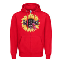 Red Mom life sunflower mother's day Zipper Hoodie - HowdyJamesFarm