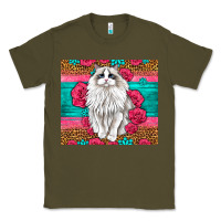Army Green Western Ragdoll Cat Classic Tee - LillyAllenDesigns