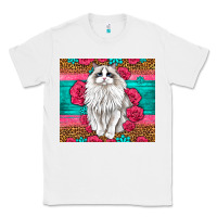 White Western Ragdoll Cat Classic Tee - LillyAllenDesigns