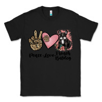 Black peace love french bulldog Classic Tee - JahusDesignShop