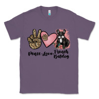 Lavender peace love french bulldog Classic Tee - JahusDesignShop