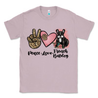 Lilac peace love french bulldog Classic Tee - JahusDesignShop